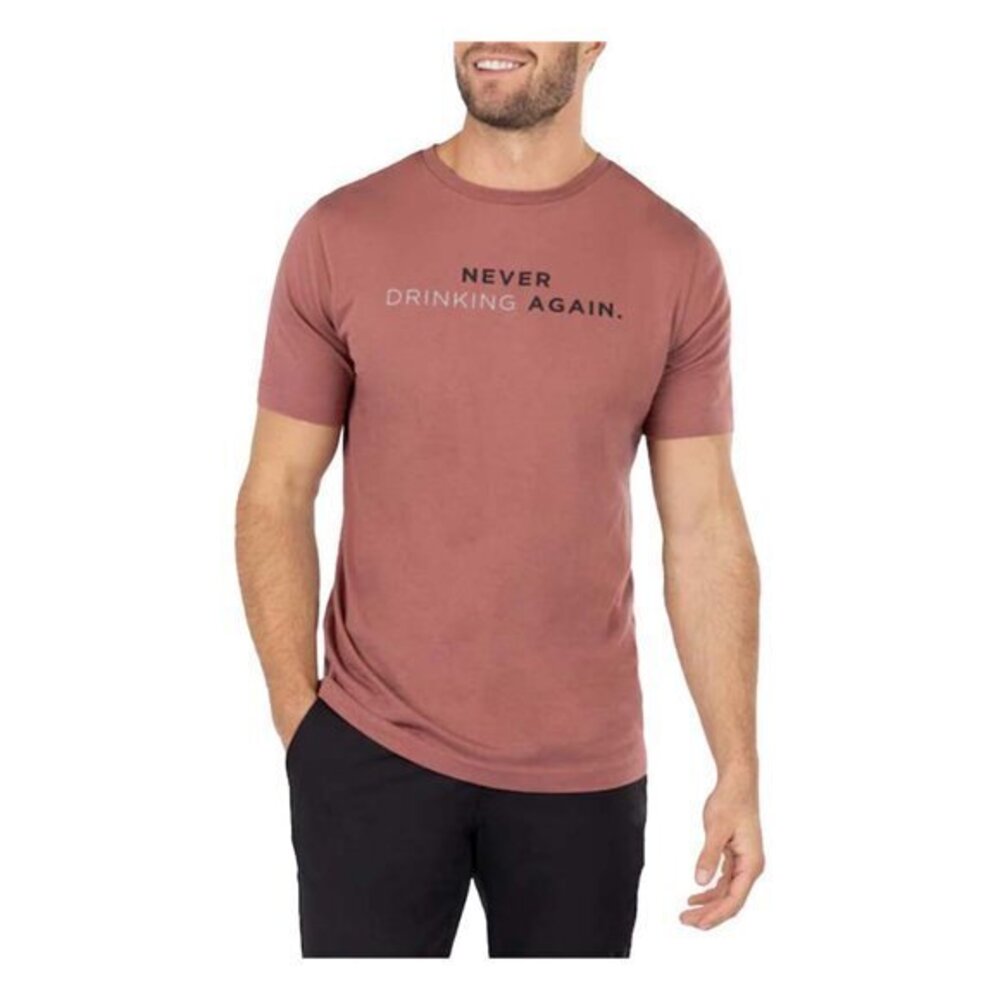 Men's Travis Mathew Finest Bottle Roan Rouge Graphic Shirt Size XXL EUC #6964